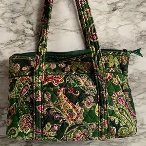 Vera Bradley Chelsea Green Tote- Retired Fall 2005